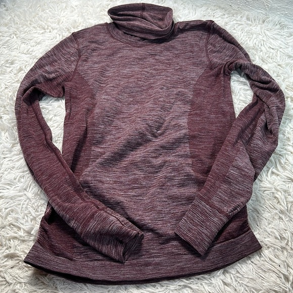 Lululemon Woolly Wonder Turtleneck Dark Adobe / White - Picture 1 of 6